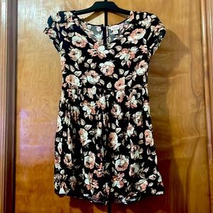 Mossimo Supply Co. Black Pink & White Floral Dress